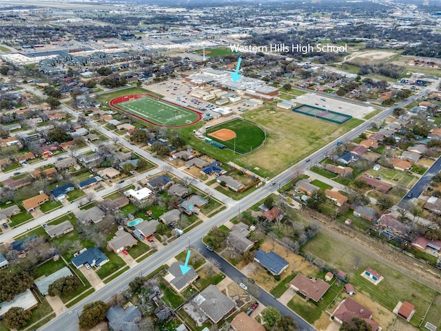 birds eye view of property