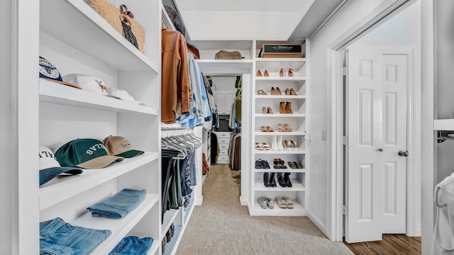 view of walk in closet