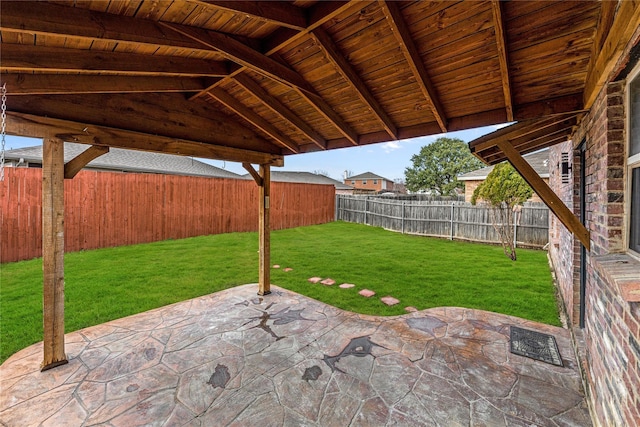 view of patio / terrace with a fenced backyard