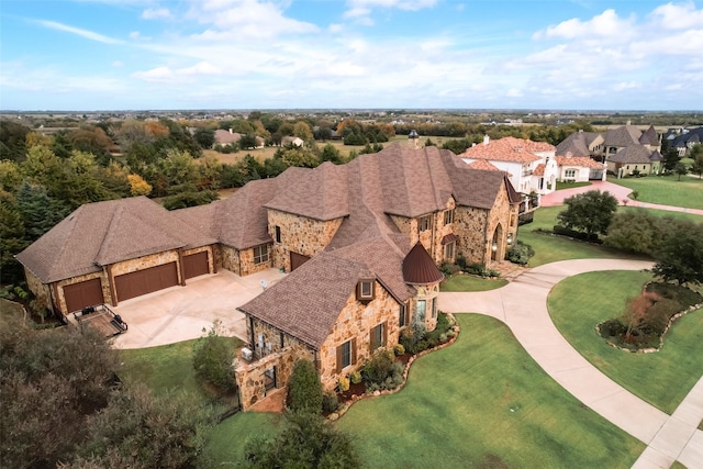 bird's eye view with a residential view