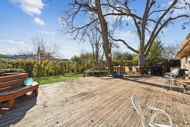 view of wooden deck