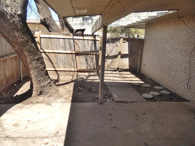 view of patio with fence