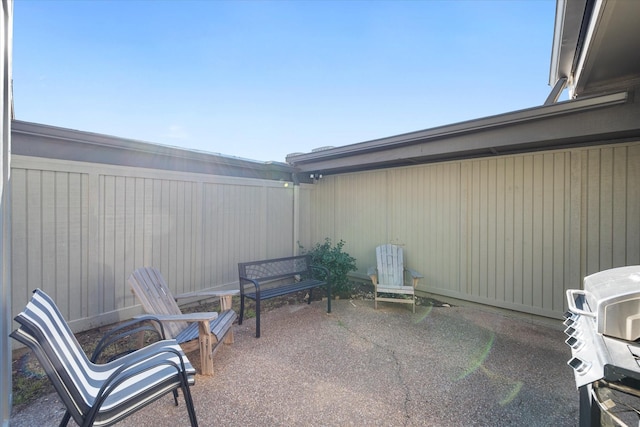 view of patio with fence