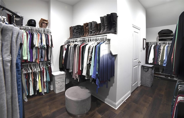 1525 Wagon Wheel Way, Krum, TX 76249 - spacious closet with wood finished floors