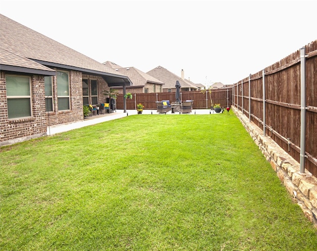 1525 Wagon Wheel Way, Krum, TX 76249 - view of yard with a patio area and an outdoor hangout area