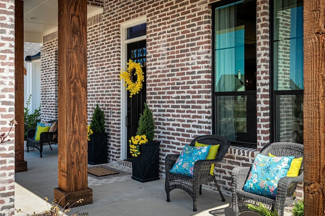 view of patio with a porch