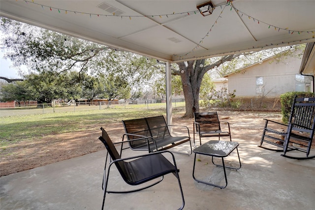 view of patio / terrace with a fenced backyard