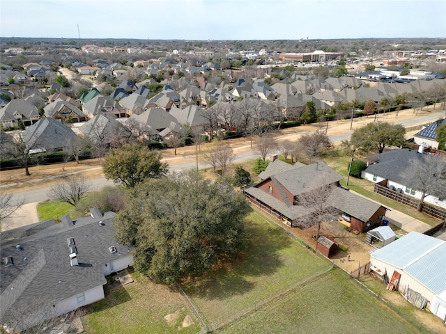 aerial view featuring a residential view