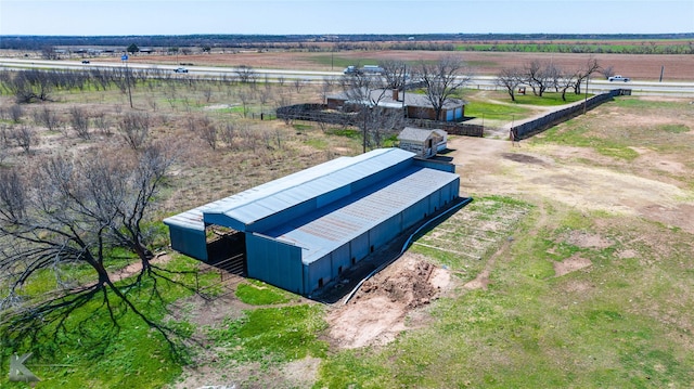 drone / aerial view featuring a rural view