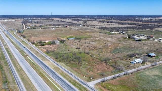 aerial view featuring a rural view