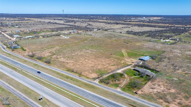 bird's eye view with a rural view