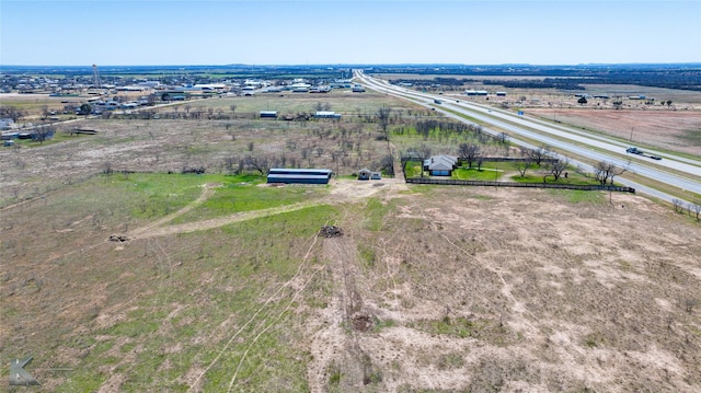 drone / aerial view featuring a rural view