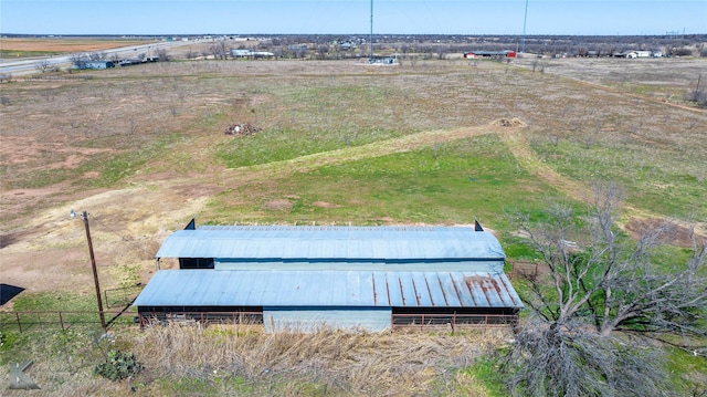 drone / aerial view featuring a rural view