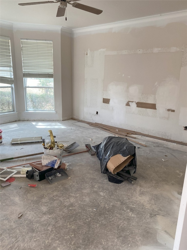 unfurnished room featuring ornamental molding