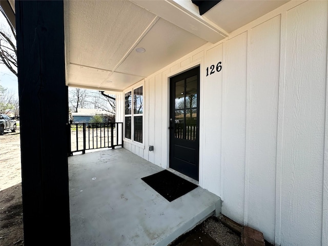 view of doorway to property