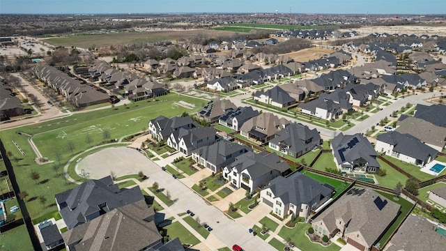 drone / aerial view with a residential view