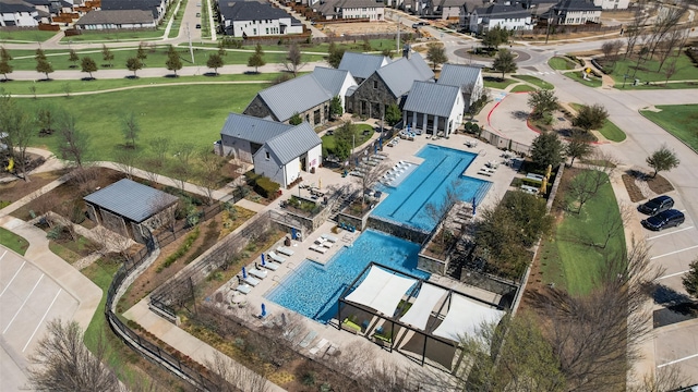 bird's eye view featuring a residential view