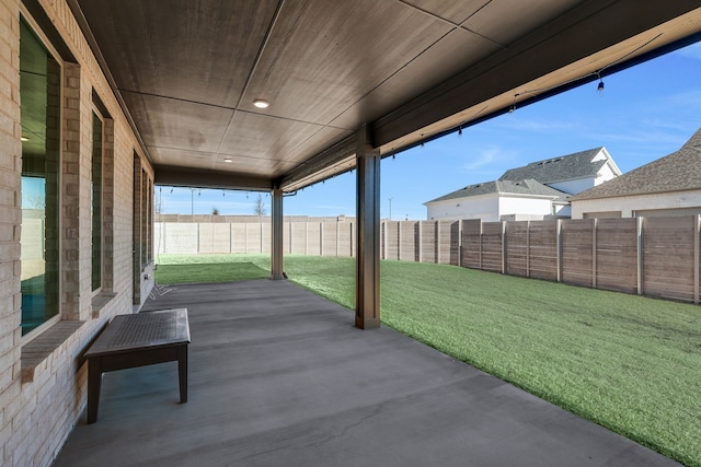 view of patio / terrace with a fenced backyard