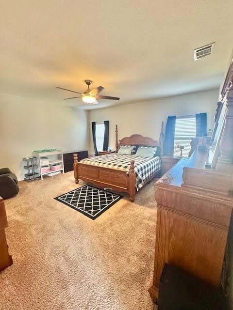 100 Green Water Dr, Fort Worth, TX 76131 - bedroom featuring carpet flooring and a ceiling fan