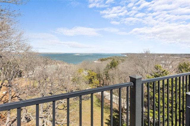 property view of water featuring a view of the beach