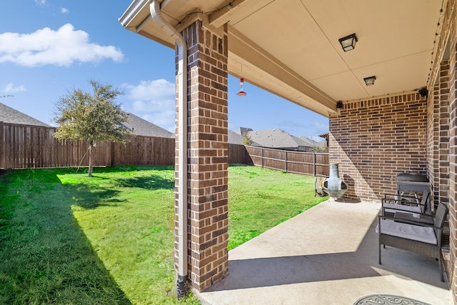 view of patio / terrace featuring a fenced backyard