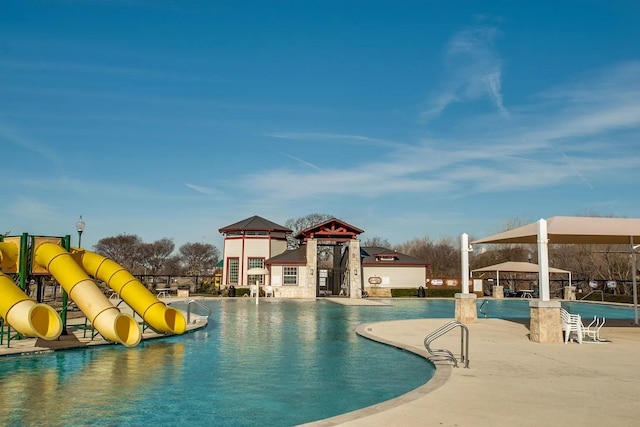 pool featuring a water slide