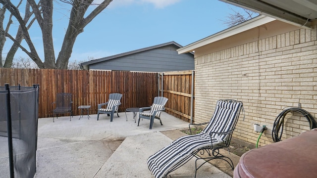 view of patio / terrace with a fenced backyard