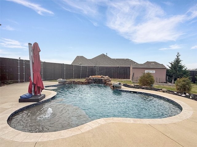 1236 Cirrus Ct, Forney, TX 75126 - view of swimming pool with a fenced backyard and a patio