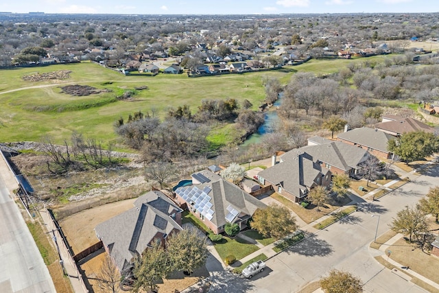 aerial view with a residential view