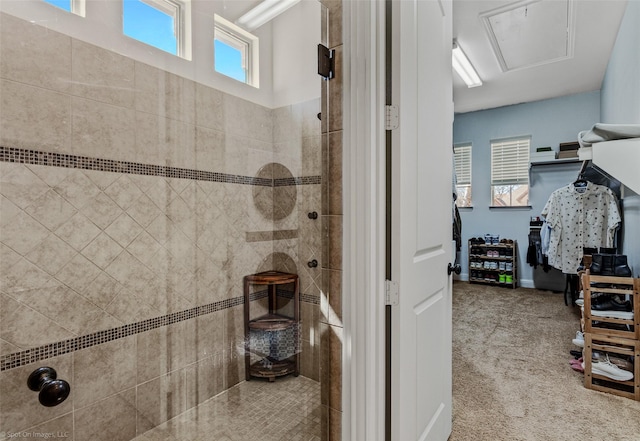 bathroom with walk in shower