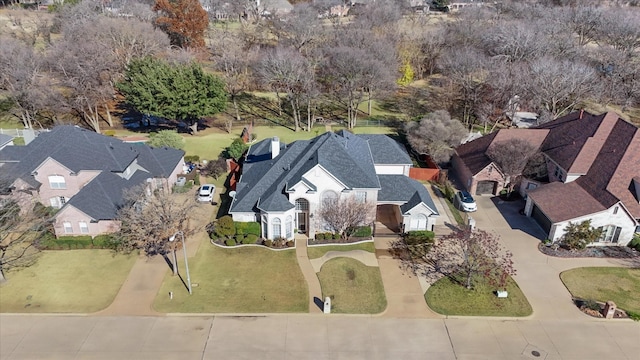 aerial view featuring a residential view