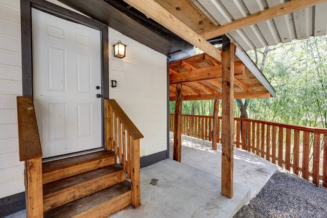 view of doorway to property