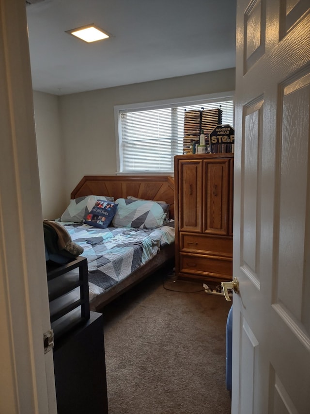 bedroom featuring carpet