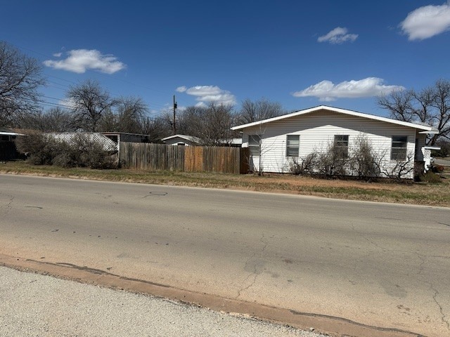 exterior space featuring fence