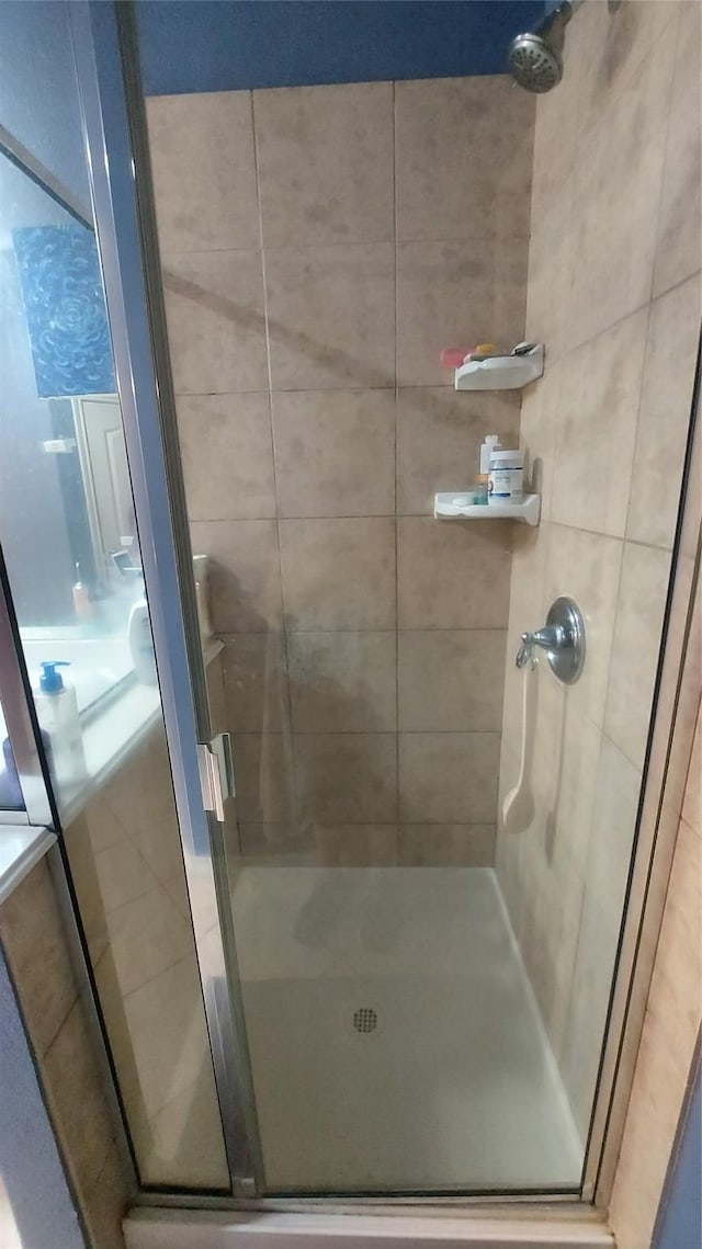 full bathroom with a stall shower