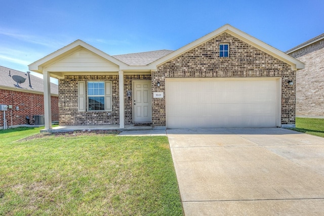 1601 Fields View Dr, Anna, TX 75409 - ranch-style home with brick siding, an attached garage, and concrete driveway
