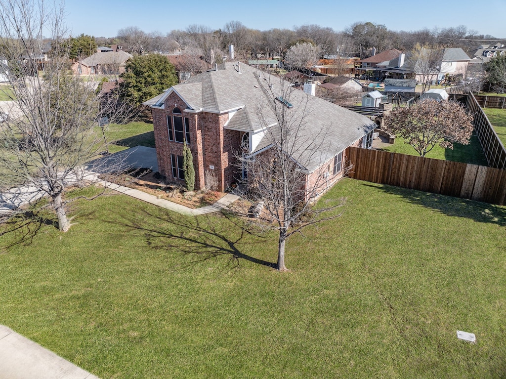 bird's eye view featuring a residential view