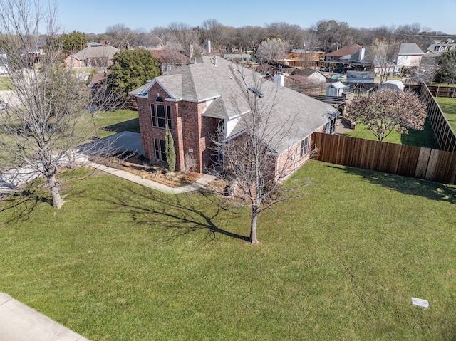 bird's eye view featuring a residential view