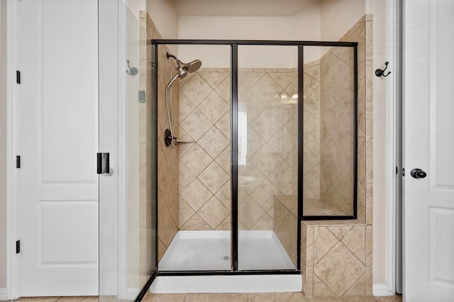 full bathroom with a stall shower