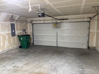 garage with electric panel