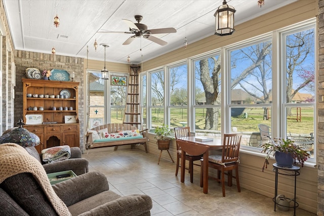 5710 Nutcracker Dr, Granbury, TX 76049 - sunroom featuring tile patterned flooring