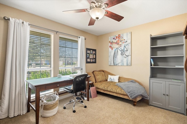 5710 Nutcracker Dr, Granbury, TX 76049 - office featuring carpet and ceiling fan