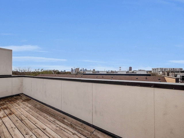 balcony with a city view