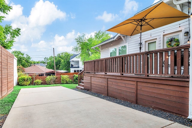 view of patio / terrace with a fenced backyard