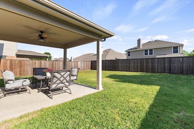 308 Highland Meadows Dr, Wylie, TX 75098 - view of yard featuring a ceiling fan and a patio