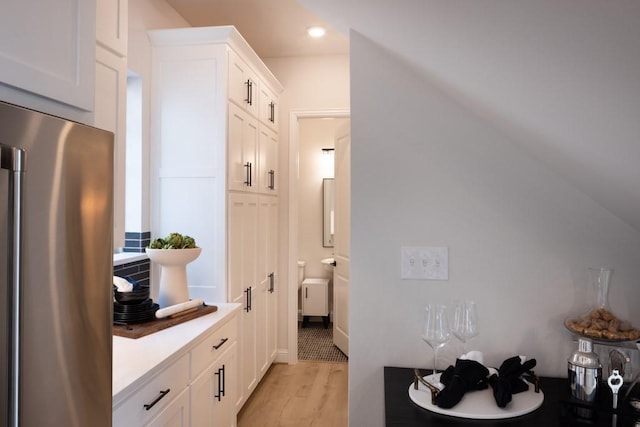 bathroom with wood finished floors