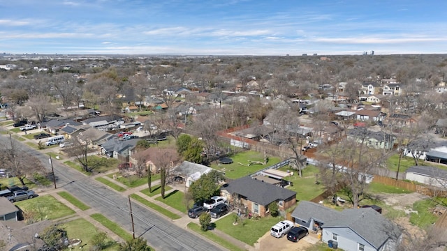 aerial view with a residential view