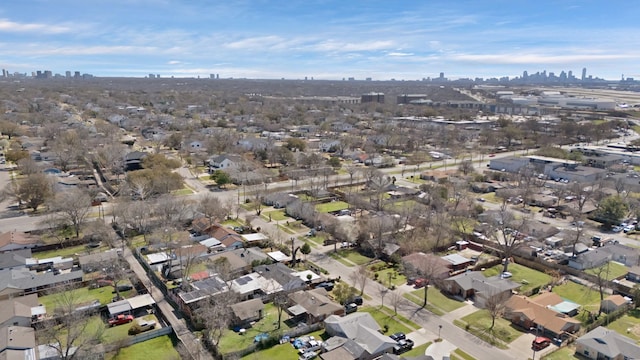 bird's eye view featuring a view of city