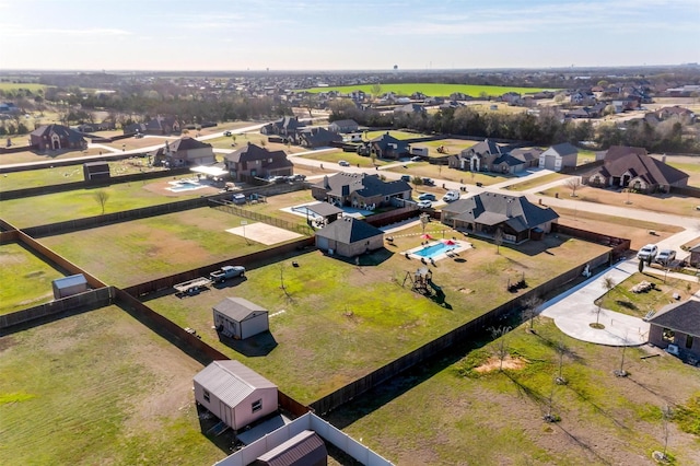 drone / aerial view featuring a residential view