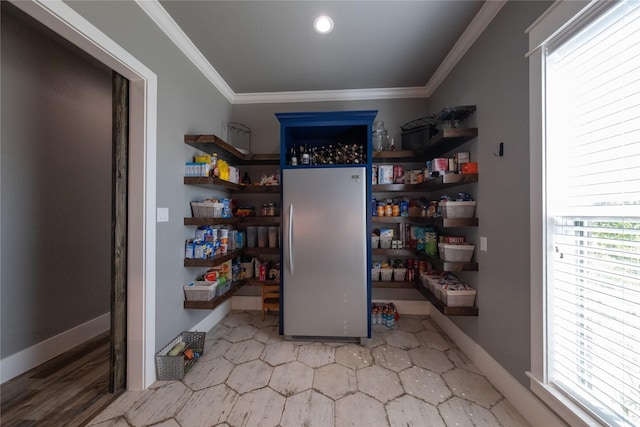 view of storage area